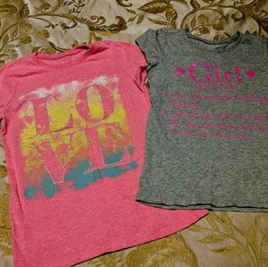 Lot of 2 girls size 7/8 t shirts